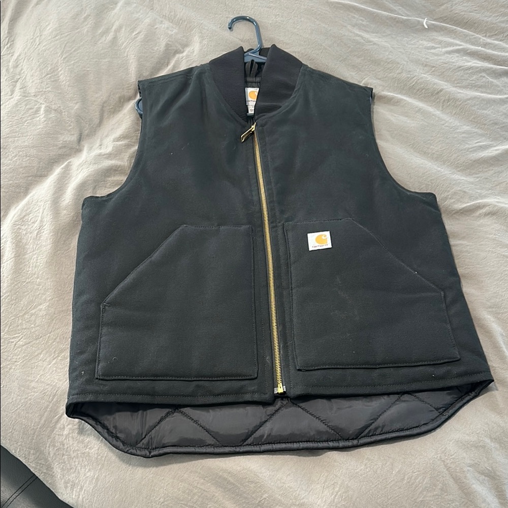 Carhartt Black Vest with Gold Accents